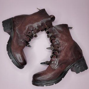 A.S. 98 AS98 Nathaniel Boots in Eggplant Burgundy, EU 37